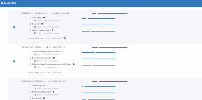 Bluenose slider view from product demo screenshot