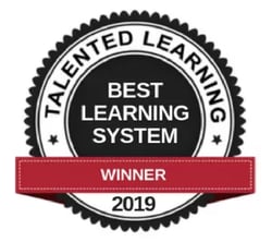 2019 Best learning system winner badge by Talented Learning